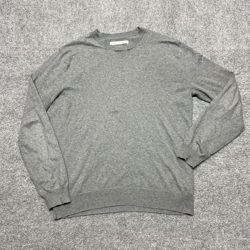 Outerknown Sweater Mens Small Gray 100% Organic Cotton Crewneck Pullover Knit